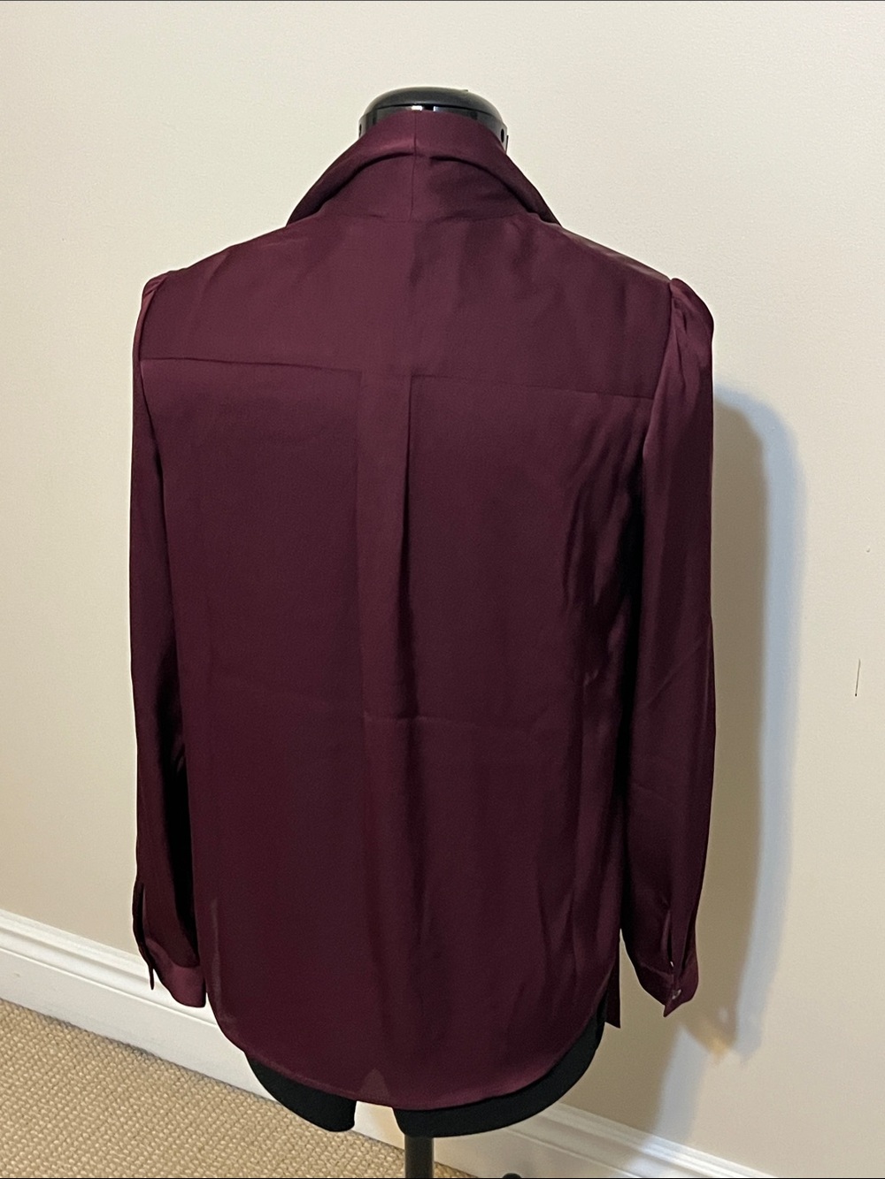 🆕 QUINCE Washable Stretch Silk Tie Neck Blouse - Picture 10 of 14